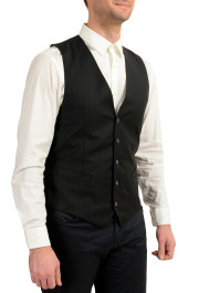 Dolce & Gabbana Men's Black Striped 100% Wool Button Down Vest: Picture 2