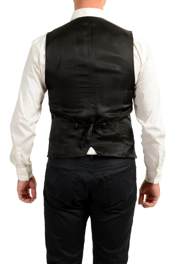 Dolce & Gabbana Men's Black Striped 100% Wool Button Down Vest: Picture 3