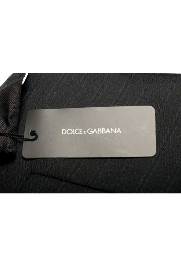 Dolce & Gabbana Men's Black Striped 100% Wool Button Down Vest: Picture 5
