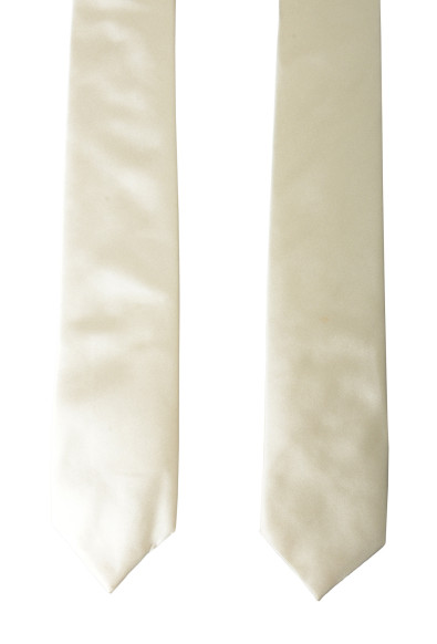 Dolce & Gabbana Men's Ivory 100% Silk Tie: Picture 2