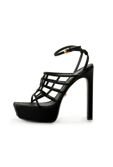 Versace Women's Sparkle Heeled Platform Sandals Ankle Strap Shoes: Picture 2