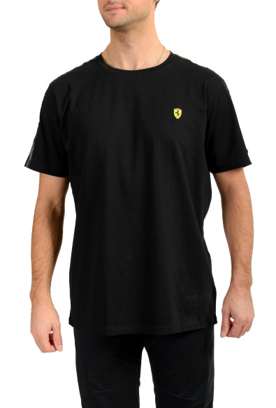 Scuderia Ferrari Men's Black Logo Print Short Sleeve T-Shirt 