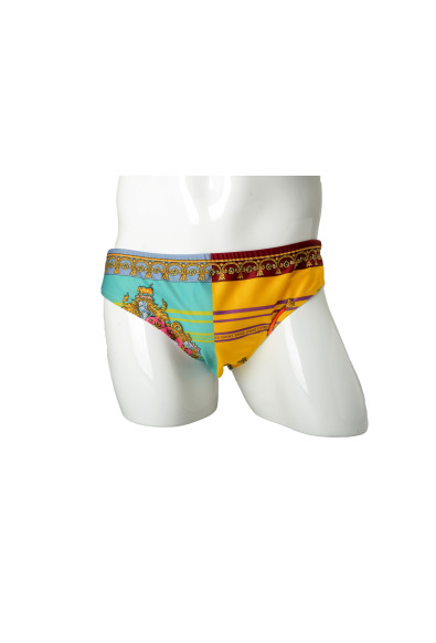 Versace Men's Multi-Color Brief Swim Bottom 