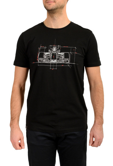 Scuderia Ferrari Men's Black Crewneck Short Sleeve T-Shirt 