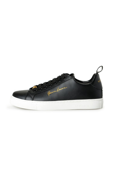 Versace Women's Black Leather Medusa Logo Sneakers Shoes : Picture 2