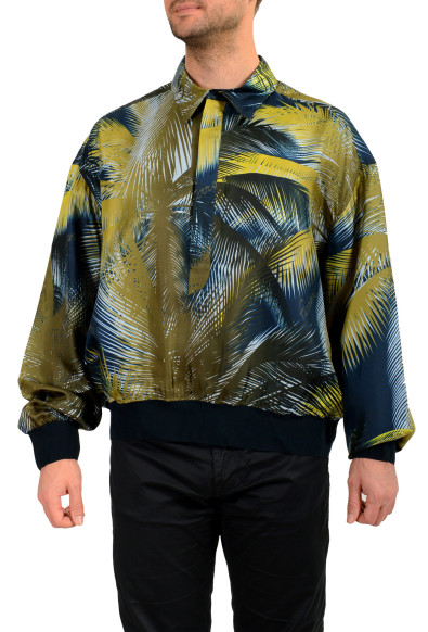 Scuderia Ferrari Men's Floral Print 100% Silk Long Sleeve Shirt 