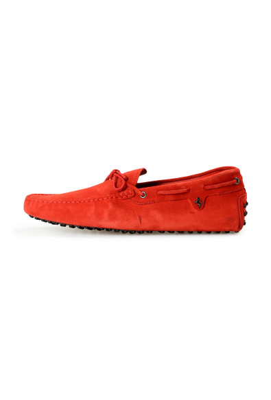 Tod's For Scuderia Ferrari Men's Red Suede Leather Car Shoes : Picture 2