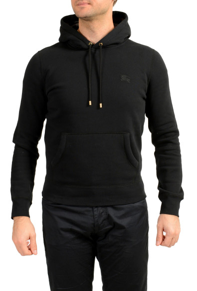 Burberry Men's CLAREDON Pull Over Black Hooded Sweater Hoodie 