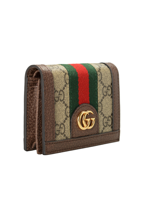 Gucci Women's Ophidia GG Leather Trimmed Card Case Wallet