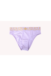 Versace Women's Lilac La Greeca Swim Brief Bikini