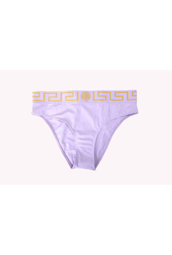 Versace Women's Lilac La Greeca Swim Brief Bikini