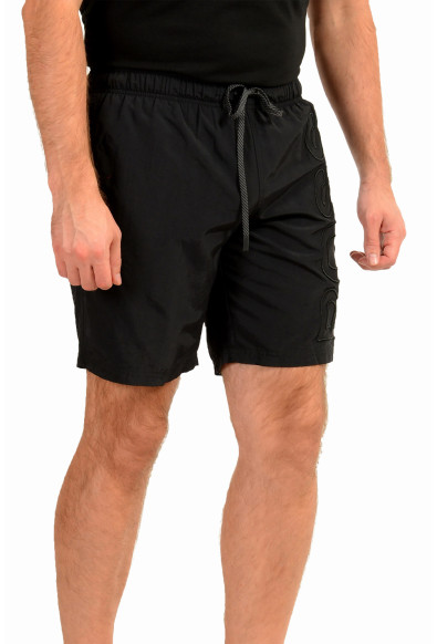 Hugo Boss Men's "Whale" Black Logo Print Swim Board Shorts : Picture 2