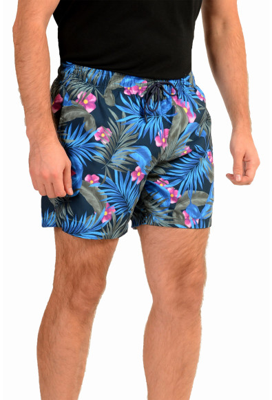 Hugo Boss Men's "Turtle" Multi-Color Floral Print Swim Board Shorts: Picture 2