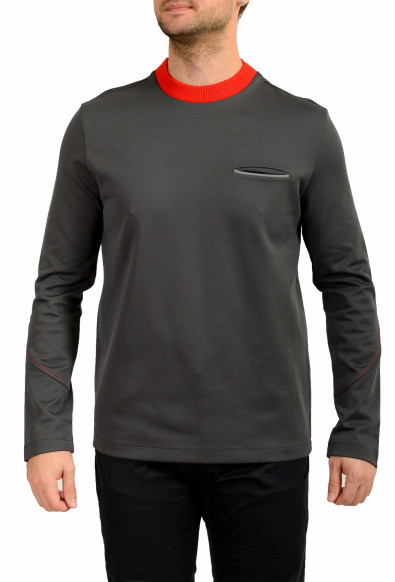 Scuderia Ferrari Men's "Cotton" Striped Crewneck Sweater Sweatshirt