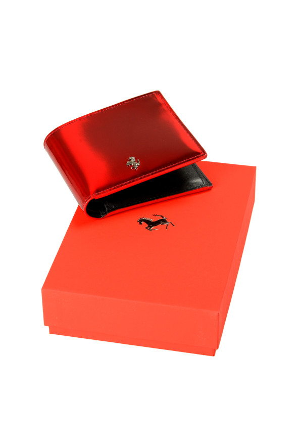 Scuderia Ferrari "Hypersonic Horizontal" Red Patent Leather Logo Bifold Wallet