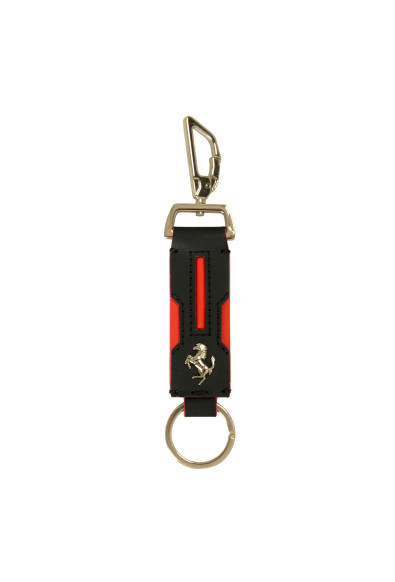 Scuderia Ferrari "Second Life Corsa" Leather K-Ring Logo Keychain