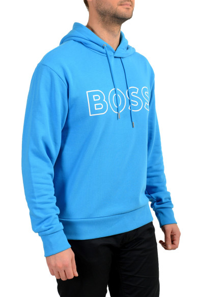 Hugo Boss Men's "Seeger 84_US" Blue Logo Hooded Sweatshirt Hoodie : Picture 2