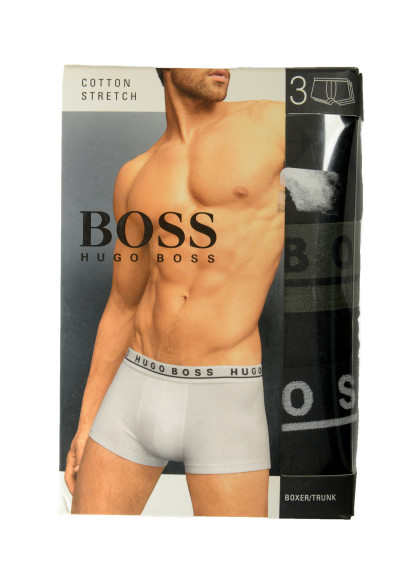 Hugo Boss Men's Trunk 3P CO/EL 3 Pack Stretch Boxer/Trunk Underwear