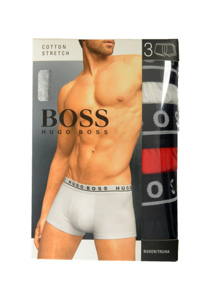 Hugo Boss Men's Trunk 3P CO/EL 3 Pack Stretch Boxer/Trunk Underwear