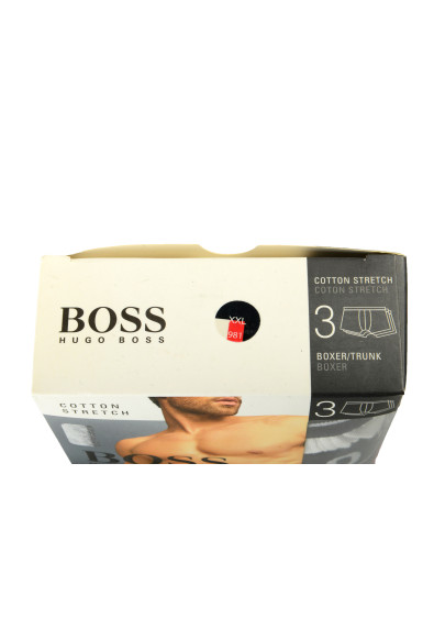 Hugo Boss Men's Trunk 3P CO/EL 3 Pack Stretch Boxer/Trunk Underwear: Picture 2