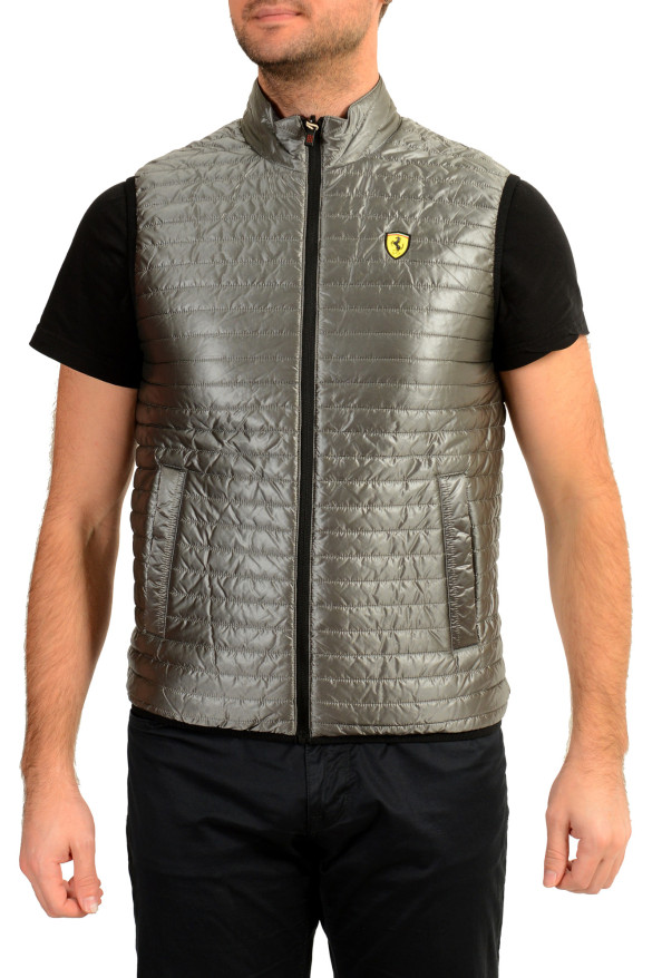 Scuderia Ferrari Men's Reversible Insulated Logo Print Allover Vest: Picture 5