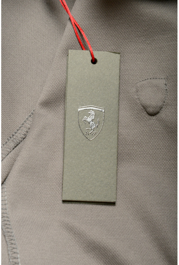 Scuderia Ferrari Men's Gray Full Zip Logo Track Jacket: Picture 5