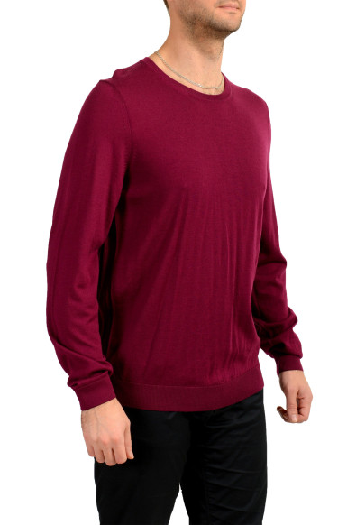 Hugo Boss Men's "Leno-P" 100% Wool Purple Crewneck Pullover Sweater: Picture 2