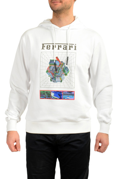 Scuderia Ferrari Fluid "Maranello Cube" White Transfer Fleece Hoodie 