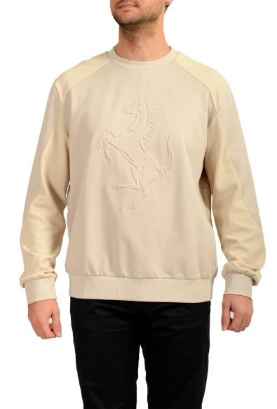 Scuderia Ferrari Fluid Beige Crewneck Pullover Sweater Sweatshirt
