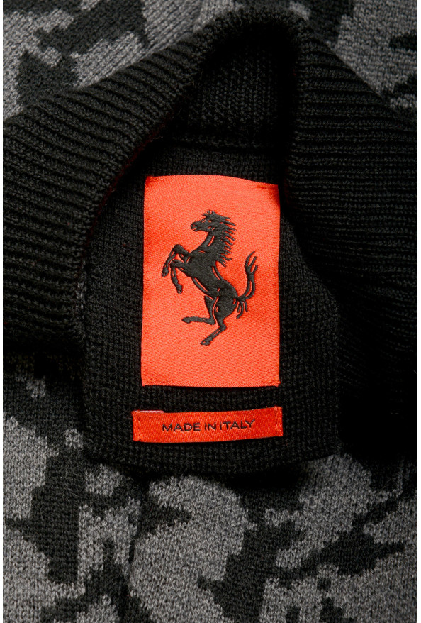 Scuderia Ferrari Fluid Cavallino Pixelated 100% Wool Cardigan Sweater: Picture 5