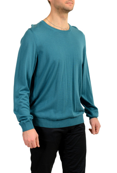Hugo Boss Men's "Leno-P" 100% Wool Teal Crewneck Pullover Sweater: Picture 2
