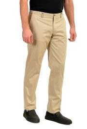 Versace Collection Men's Beige Flat Front Pants: Picture 2