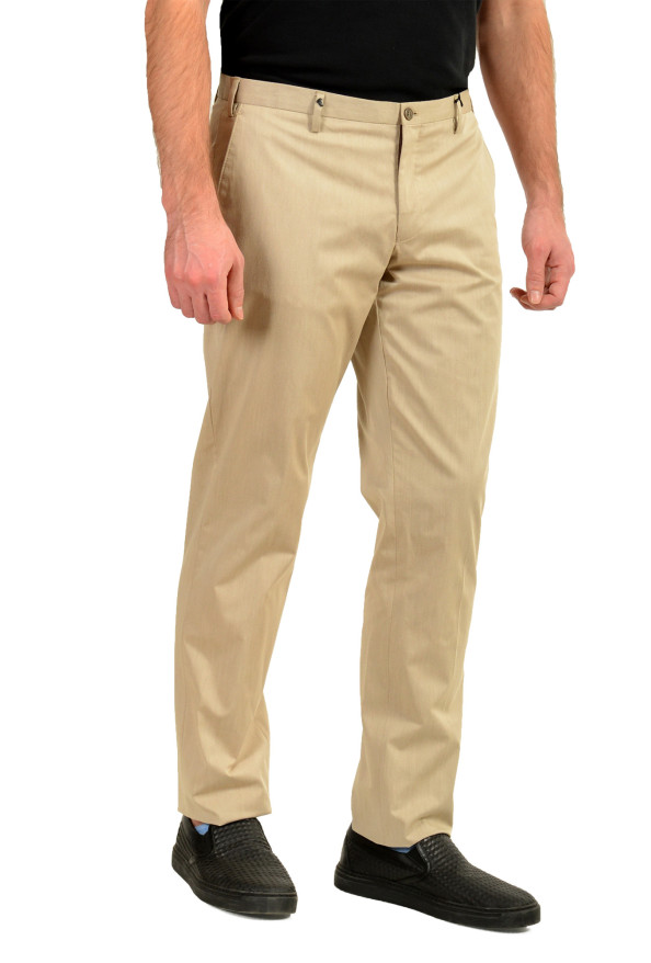 Versace Collection Men's Beige Flat Front Pants: Picture 2