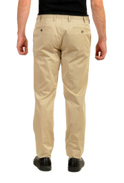 Versace Collection Men's Beige Flat Front Pants: Picture 3
