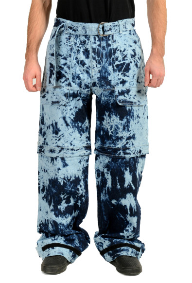 Scuderia Ferrari Men's Washed & Bleached Denim Cargo Eco Pants