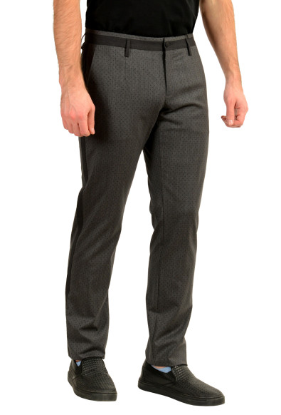 Dolce & Gabbana Men's Gray Polka Dots Wool Flat Front Dress Pants: Picture 2