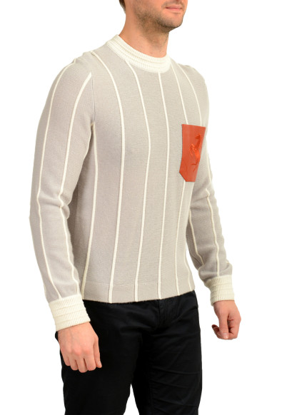 Scuderia Ferrari Men's Striped Grey 100% Cashmere Pullover Sweater : Picture 2