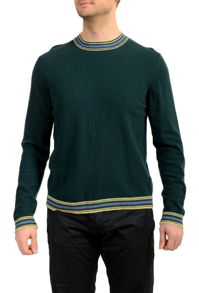 Just Cavalli Men's Wool Cashmere Green Crewneck Pullover Sweater 