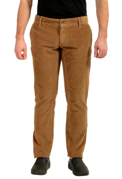 Dolce & Gabbana Men's "14" Brown Corduroy Flat Front Casual Pants