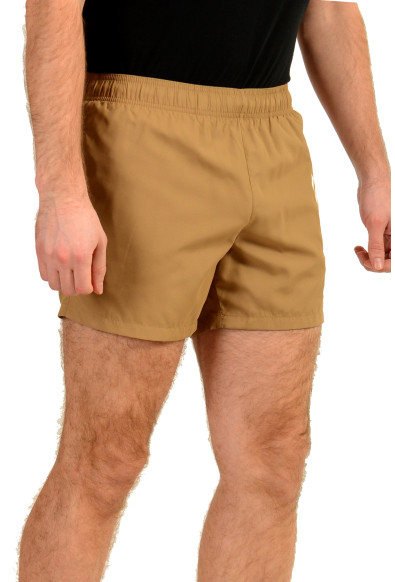 Hugo Boss Men's "ABAS" Light Brown Logo Print Swim Board Shorts: Picture 2