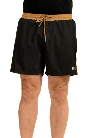 Hugo Boss Men's "Starfish" Two Tone Logo Print Swim Board Shorts