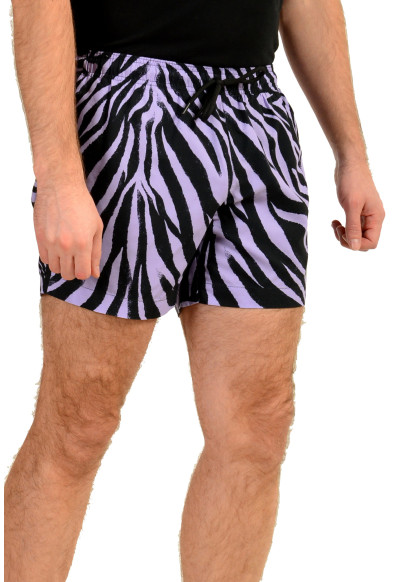 Hugo Boss Men's "ZEB" Black & Purple Logo Print Swim Board Shorts: Picture 2