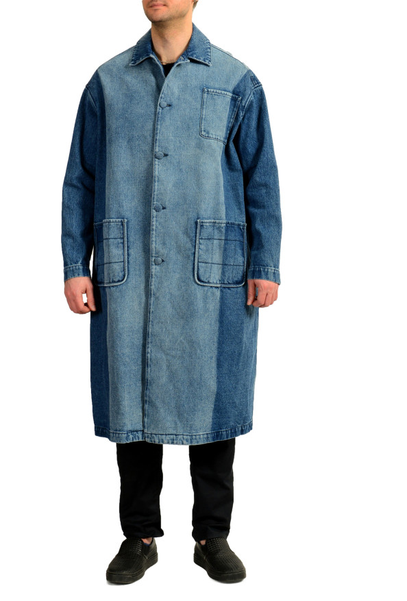 Scuderia Ferrari Fluid Two Tone Blue Denim Coat