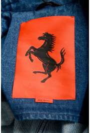 Scuderia Ferrari Fluid Two Tone Blue Denim Coat: Picture 5