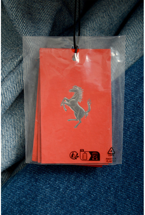 Scuderia Ferrari Fluid Two Tone Blue Denim Coat: Picture 6