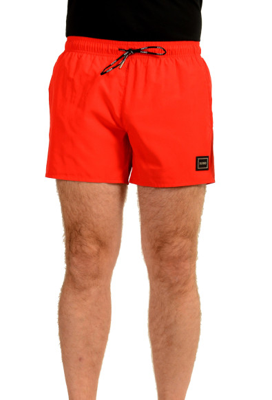 Hugo Boss Men's "DODO" Bright Red Logo Swim Board Shorts