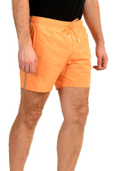 Hugo Boss Men's "Iconic" Light Orange Logo Print Swim Board Shorts: Picture 2