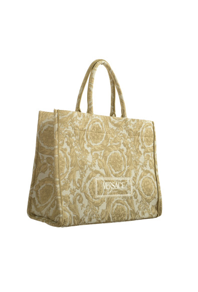 Versace Unisex Barocco Athena Jacquard Embroidery Extra Large Tote Shoulder Bag