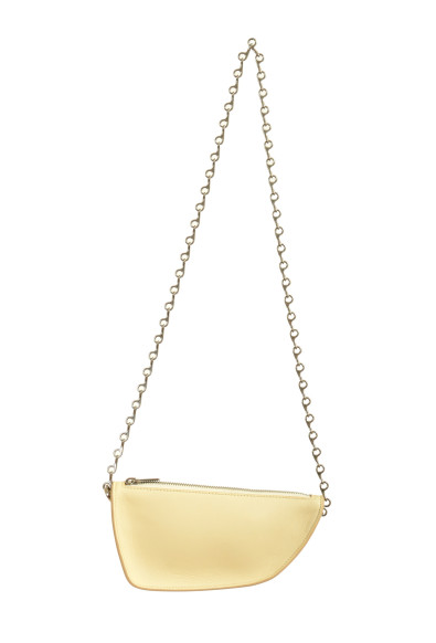 Burberry Women's "Shield W/Chain" Leather Logo Embossed Handbag Shoulder Bag