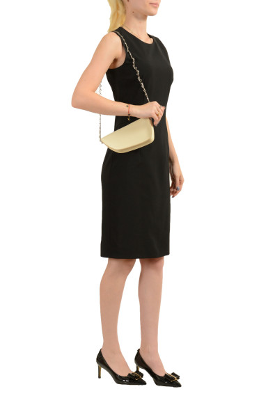 Burberry Women's "Shield W/Chain" Leather Logo Embossed Handbag Shoulder Bag: Picture 2